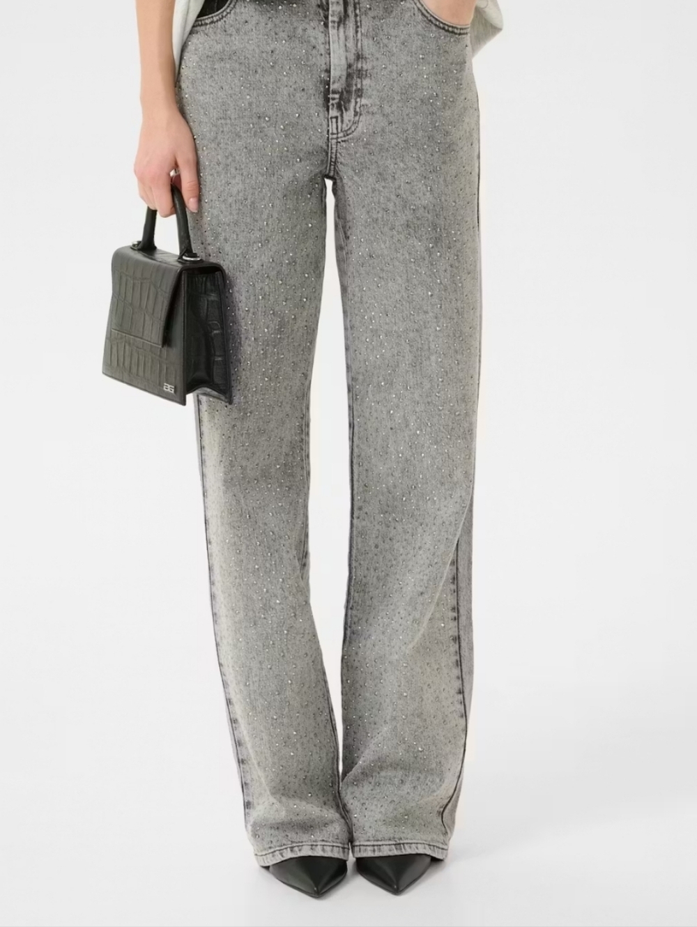 Gestuz High Waisted Womens Jeans in Vintage Grey Size 26